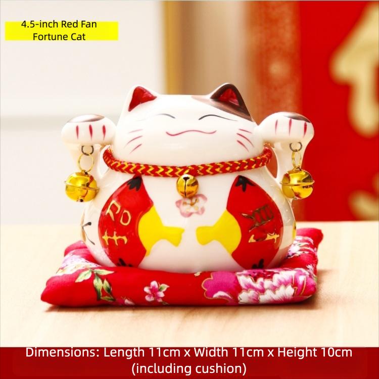 Lucky Cat Ceramic Home Decoration Creative Japanese Style Lucky Cat Small Piggy Bank Shop Opening Activities Gift Wholesale